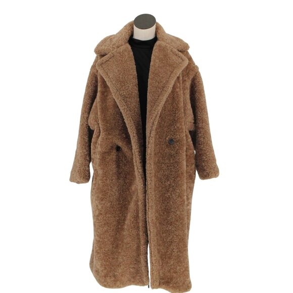 89th + Madison Tan Long Coat Women Size Small - Picture 2 of 5